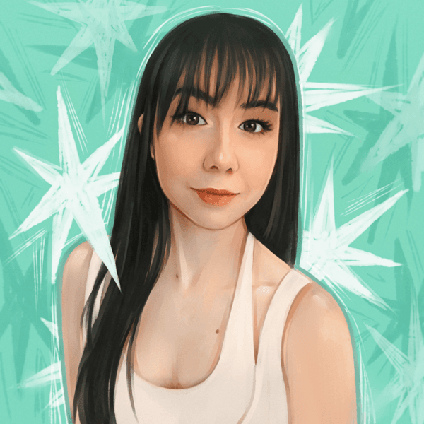 Hand-drawn portrait by a real artist not generated using AI art and artificial intelligence
