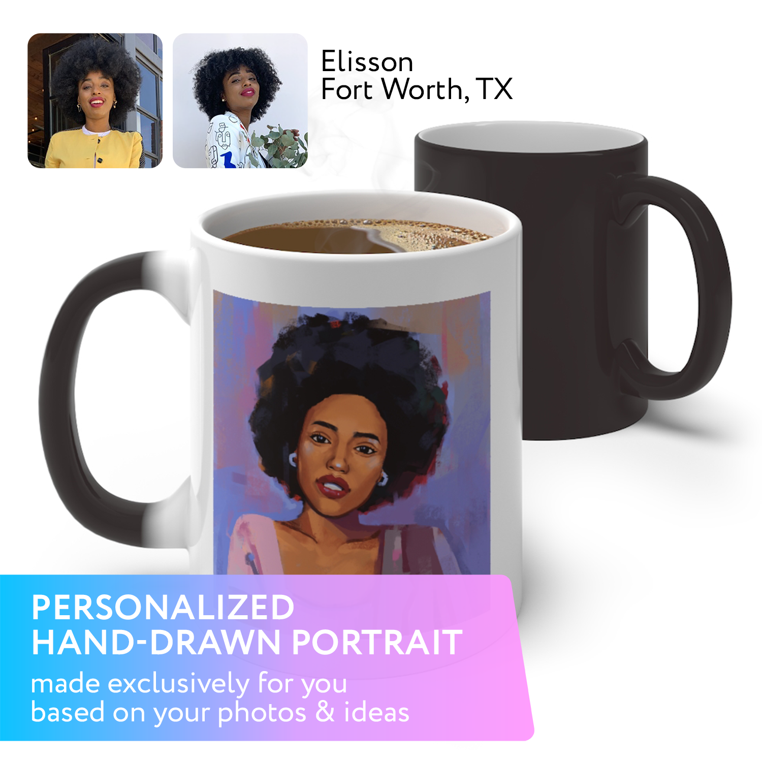 Color-changing Mug with personalized portrait
