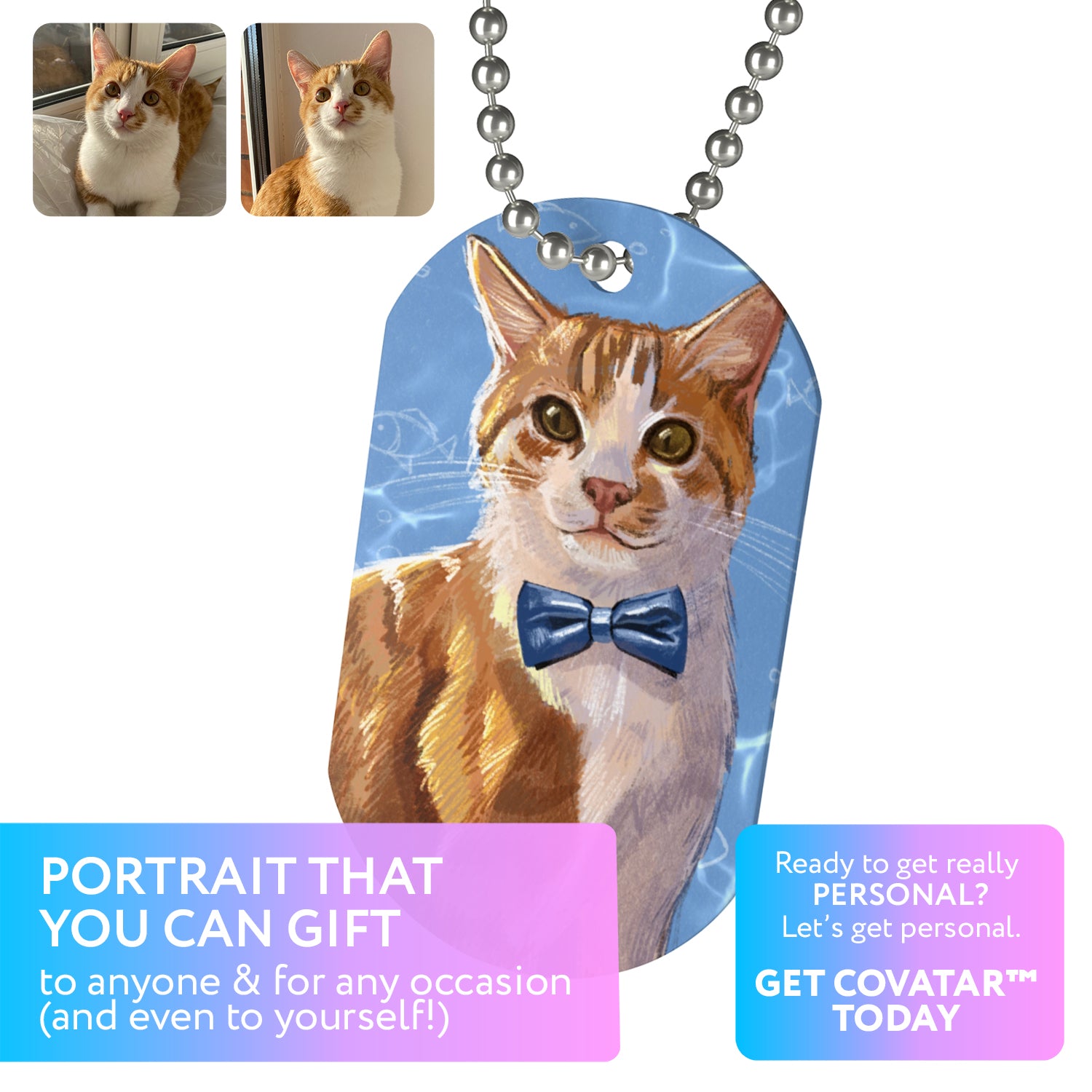 Dog Tag with Personalized Portrait