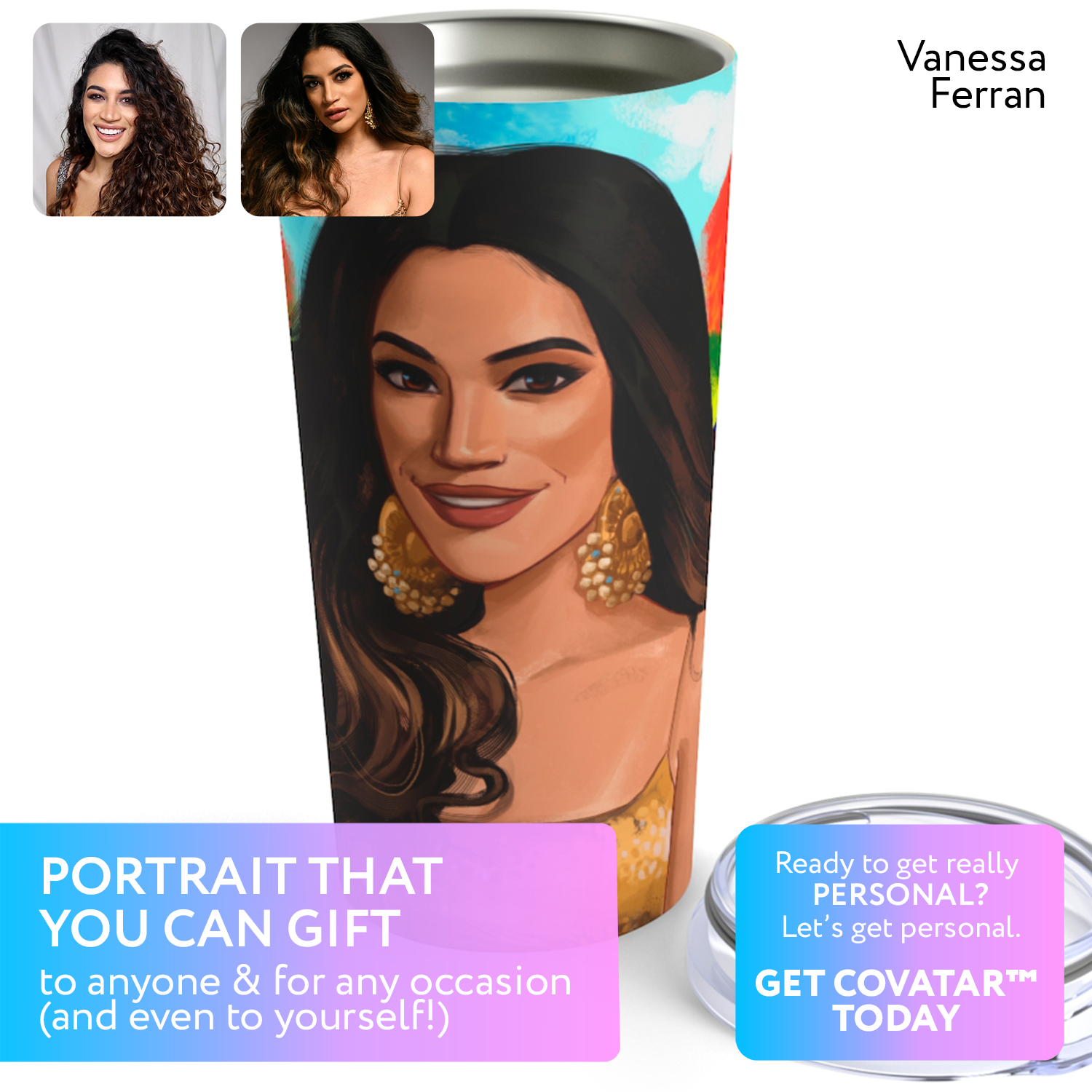 Insulated Tumbler with personalized portrait