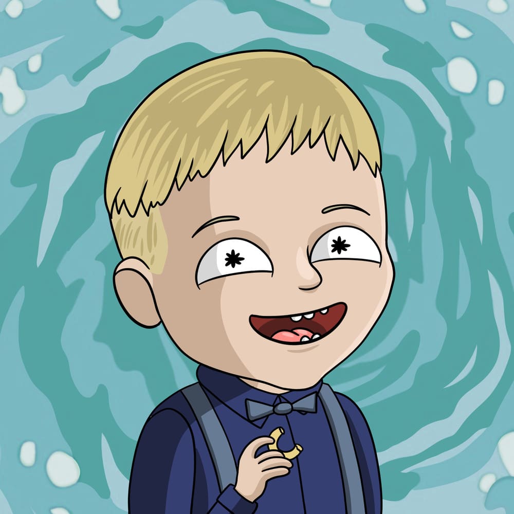 Toddler Portrait in Rick and Morty Style