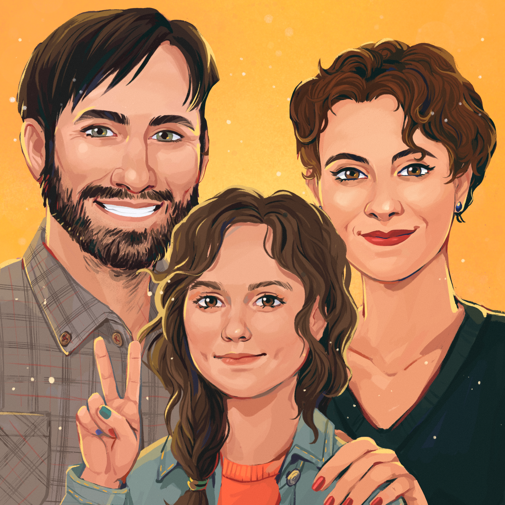 Digital portrait of a big family