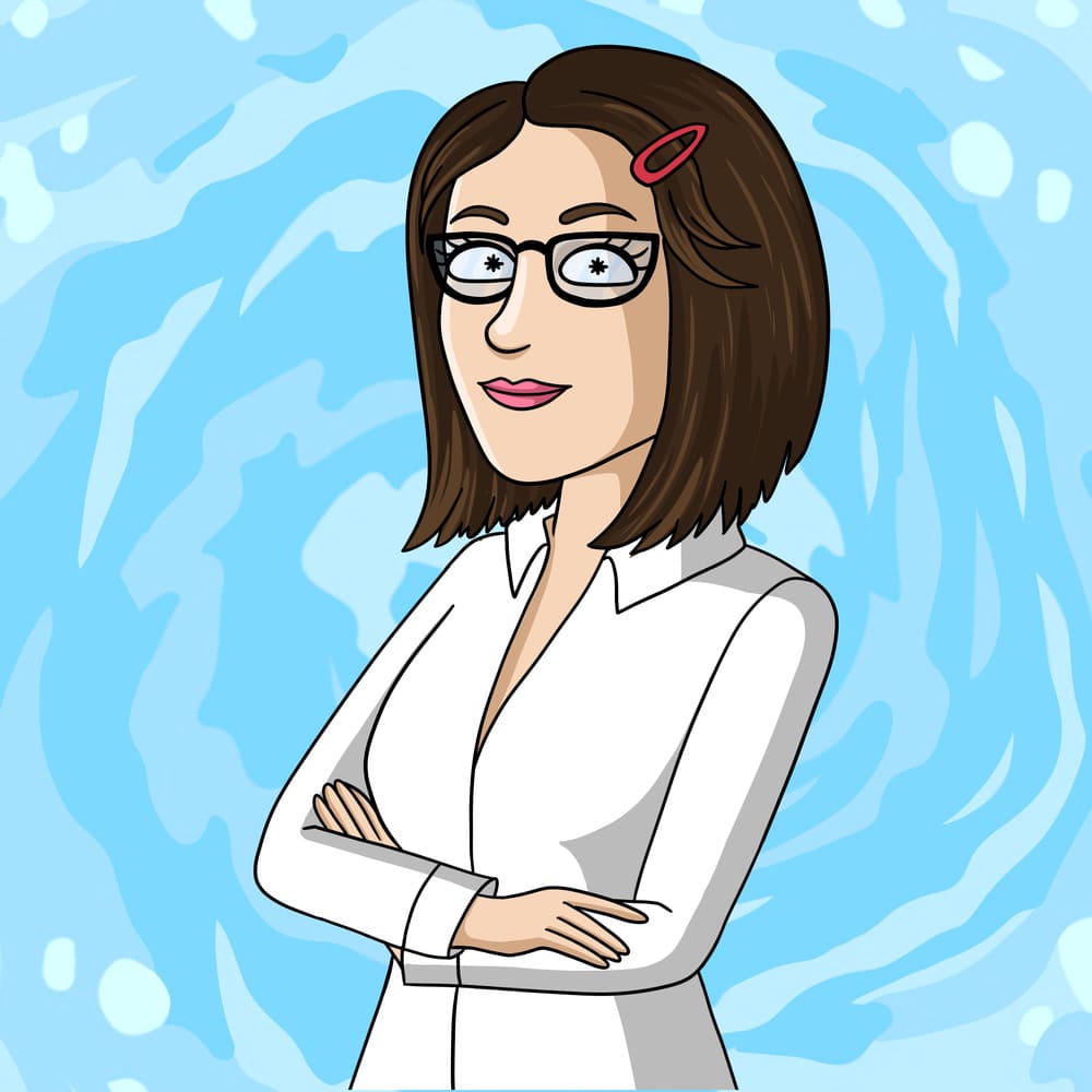 LinkedIn Headshot in Rick and Morty Style