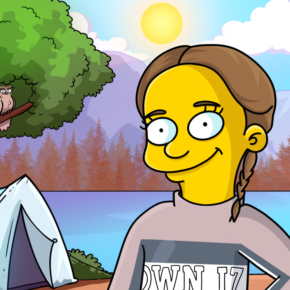 Kid's Portrait in Simpsons Art Style