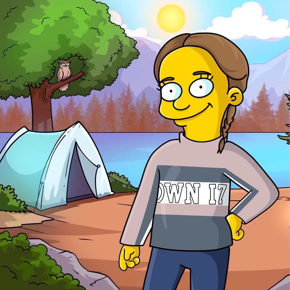 Kid's Portrait in Simpsons Art Style