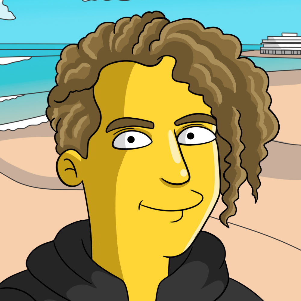 Custom TikTok Portrait in Simpsons Art Style