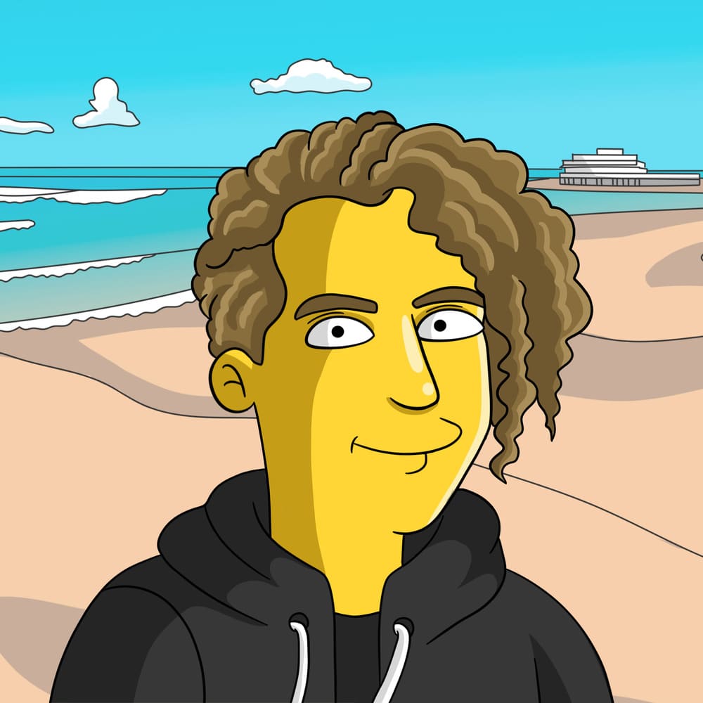 Custom TikTok Portrait in Simpsons Art Style